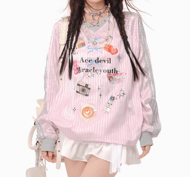 カラフルパッチオーバーサイズトップ PIX-TS-1652