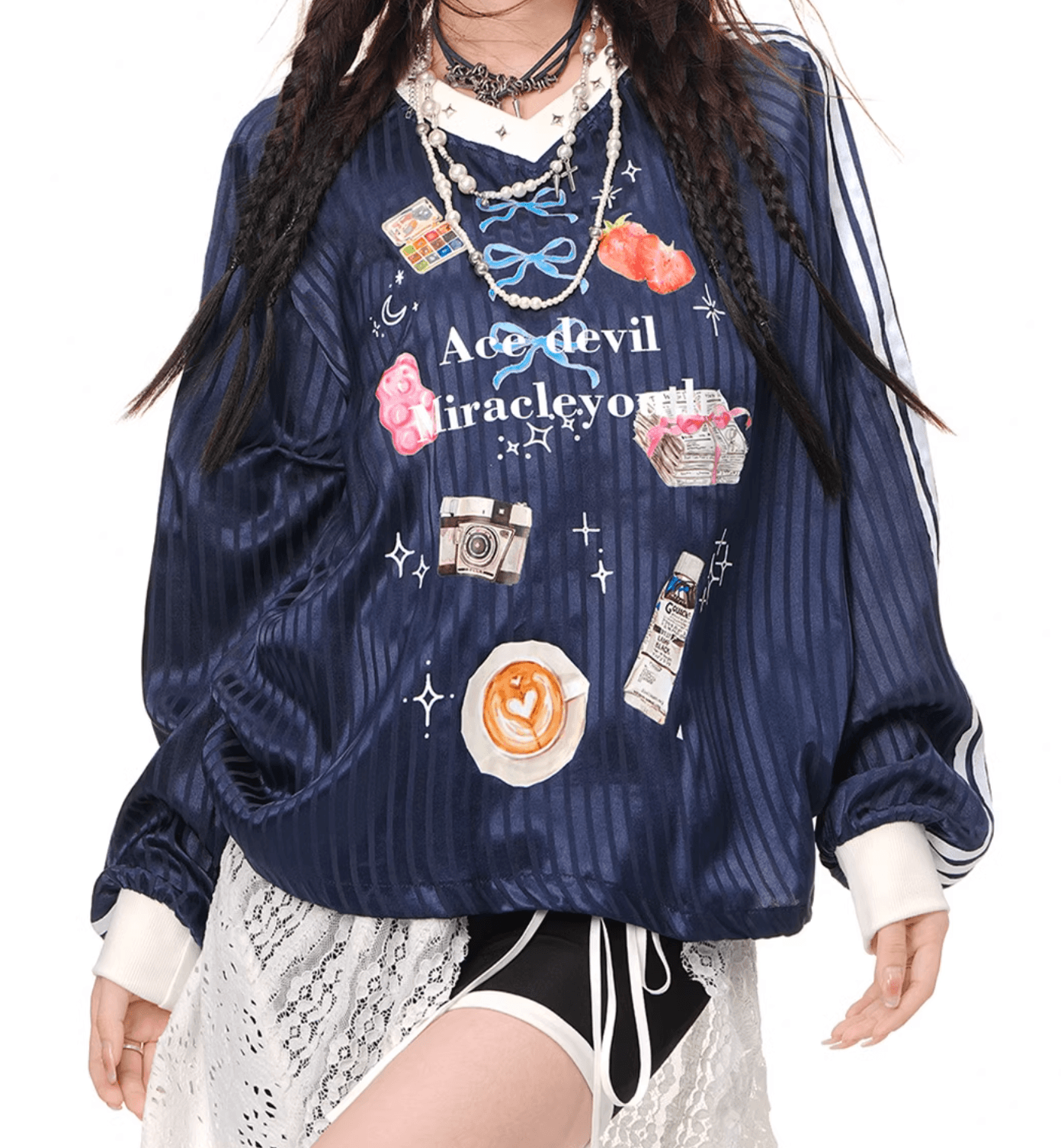 カラフルパッチオーバーサイズトップ PIX-TS-1652