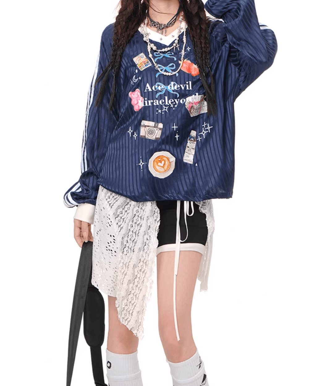 カラフルパッチオーバーサイズトップ PIX-TS-1652