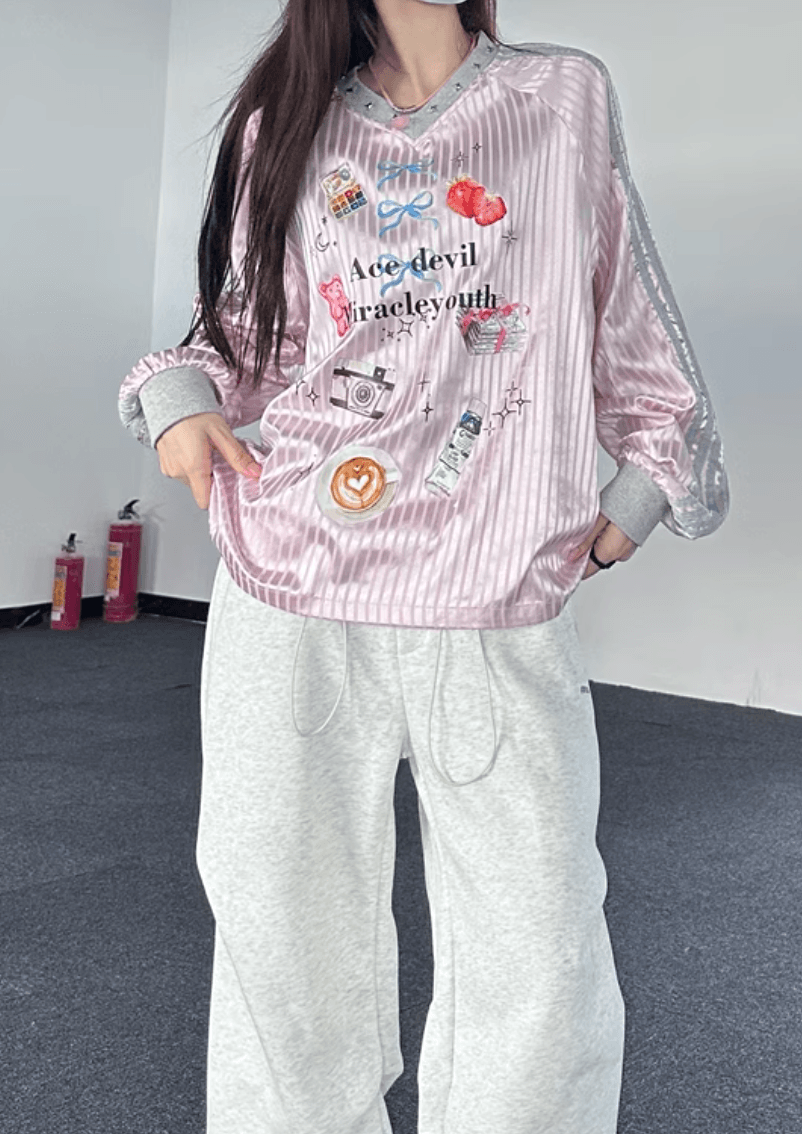 カラフルパッチオーバーサイズトップ PIX-TS-1652