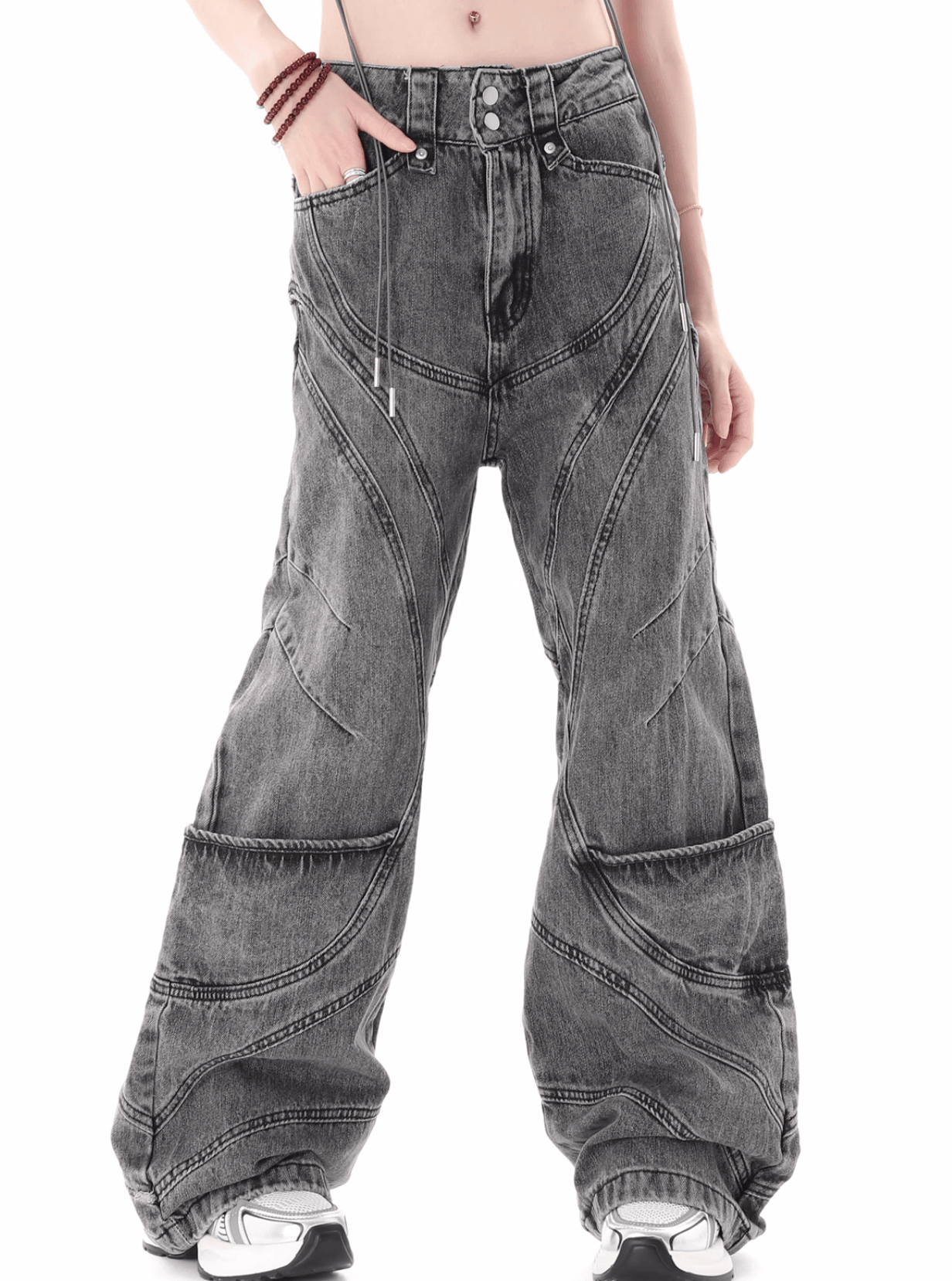 ヴィンテージステッチY2Kデニムパンツ PIX-JN-1584