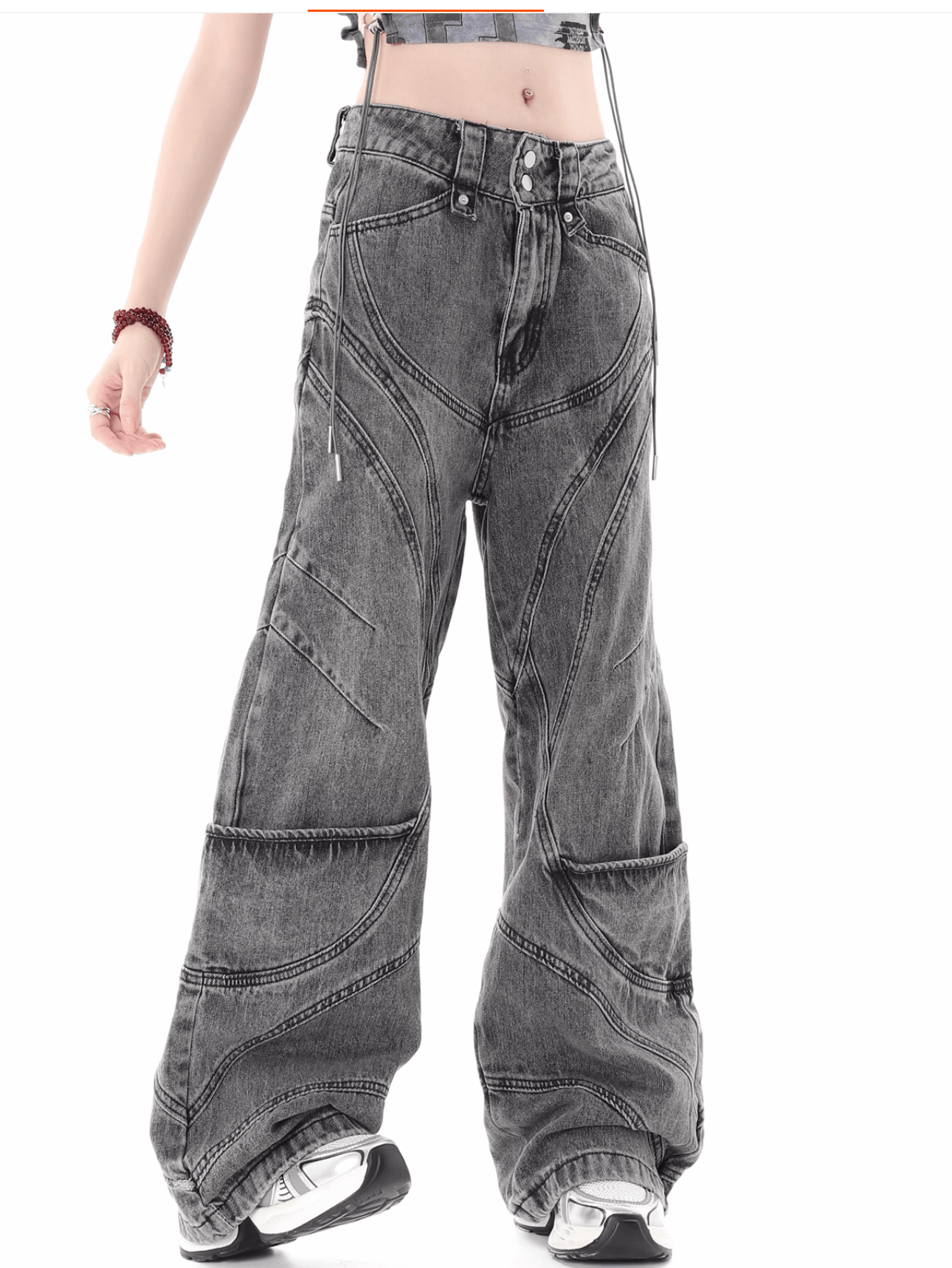 ヴィンテージステッチY2Kデニムパンツ PIX-JN-1584
