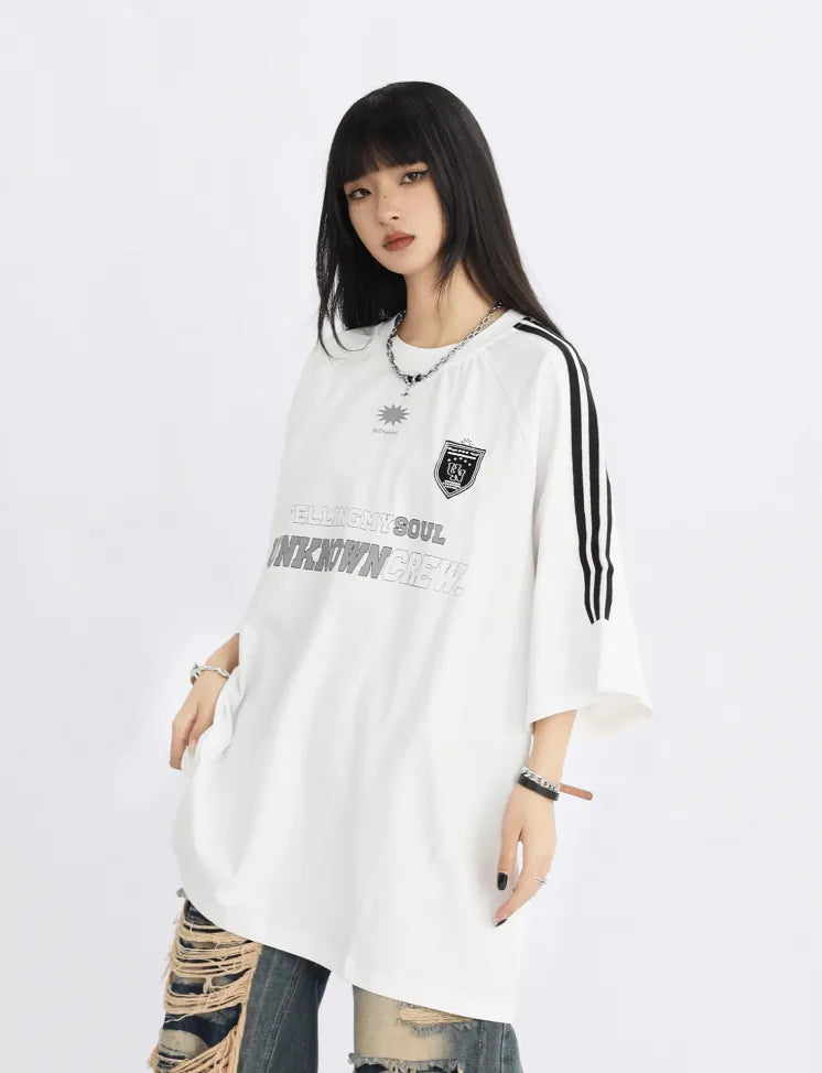 クルーオーバーサイズTシャツ ブラック PIX-TS-1686