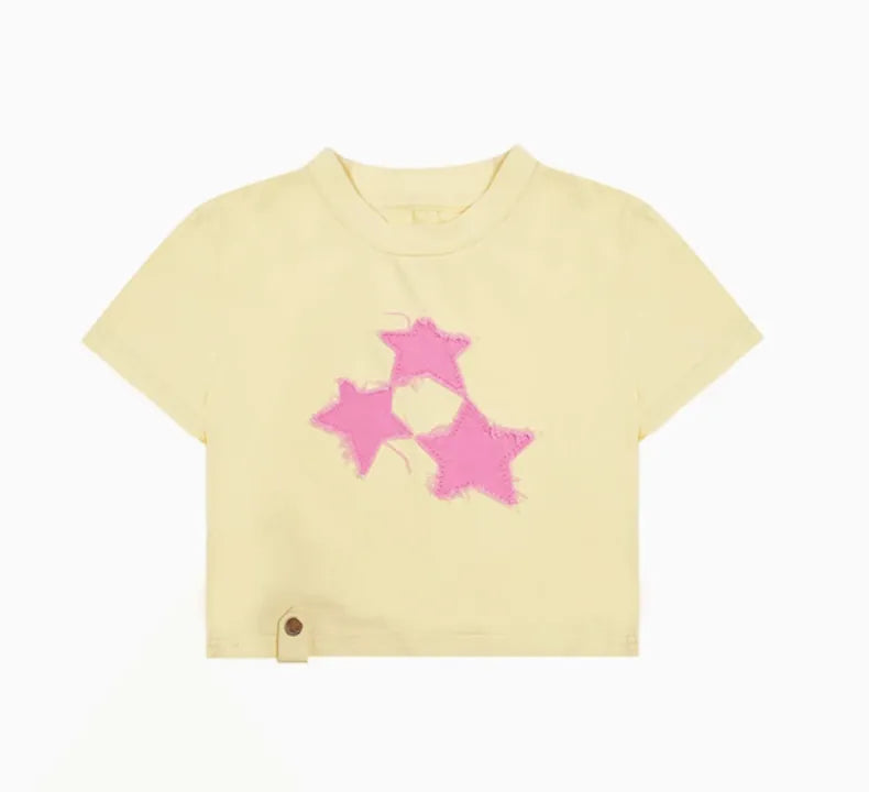 デニムスタークロップドTシャツ PIX-TS-1688