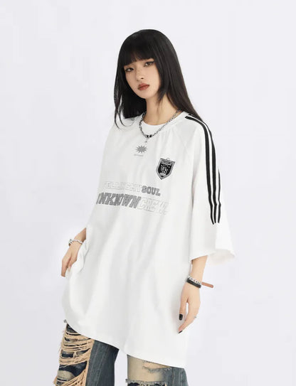 クルーオーバーサイズTシャツ ブラック　PIX-TS-1686