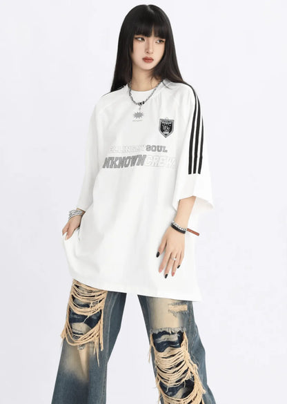 クルーオーバーサイズTシャツ ブラック　PIX-TS-1686