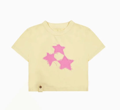 デニムスタークロップドTシャツ　PIX-TS-1688