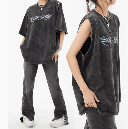 ウォッシュドカットスリーブトップス　PIX-TS-1694